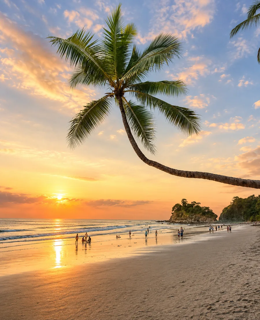 A quiet Pacific beach in Costa Rica